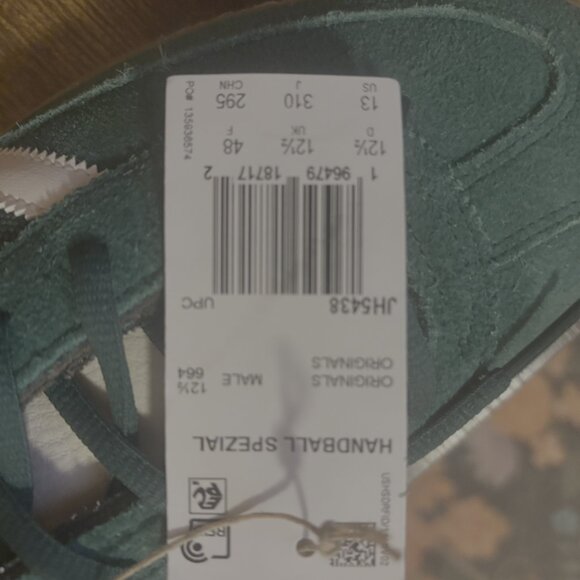 Adidas Handball Spezial Green White Gum Sneakers Men’s 13 JH5438 NWT - Picture 5 of 8